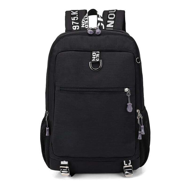 USB Charging Teenagers School Backpack Boys Student Schoolbag Men Large Travel Backpacks Laptop Notebook Rucksakc Bookbag XA149M: Black