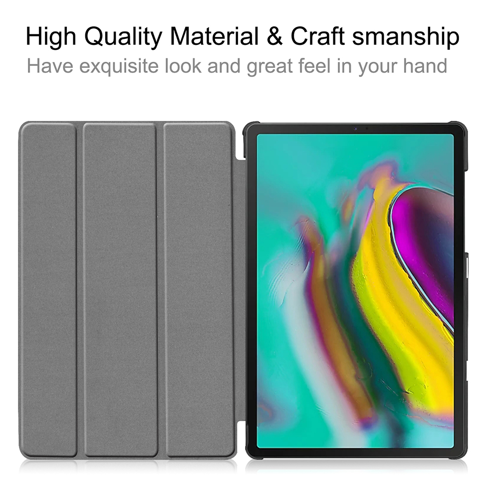 Para Samsung Galaxy Tab S5E Funda de cuero Delgado inteligente de 10,5 "Funda plegable magnética para Galaxy Tab S5E SM-T720 SM-T725 Funda