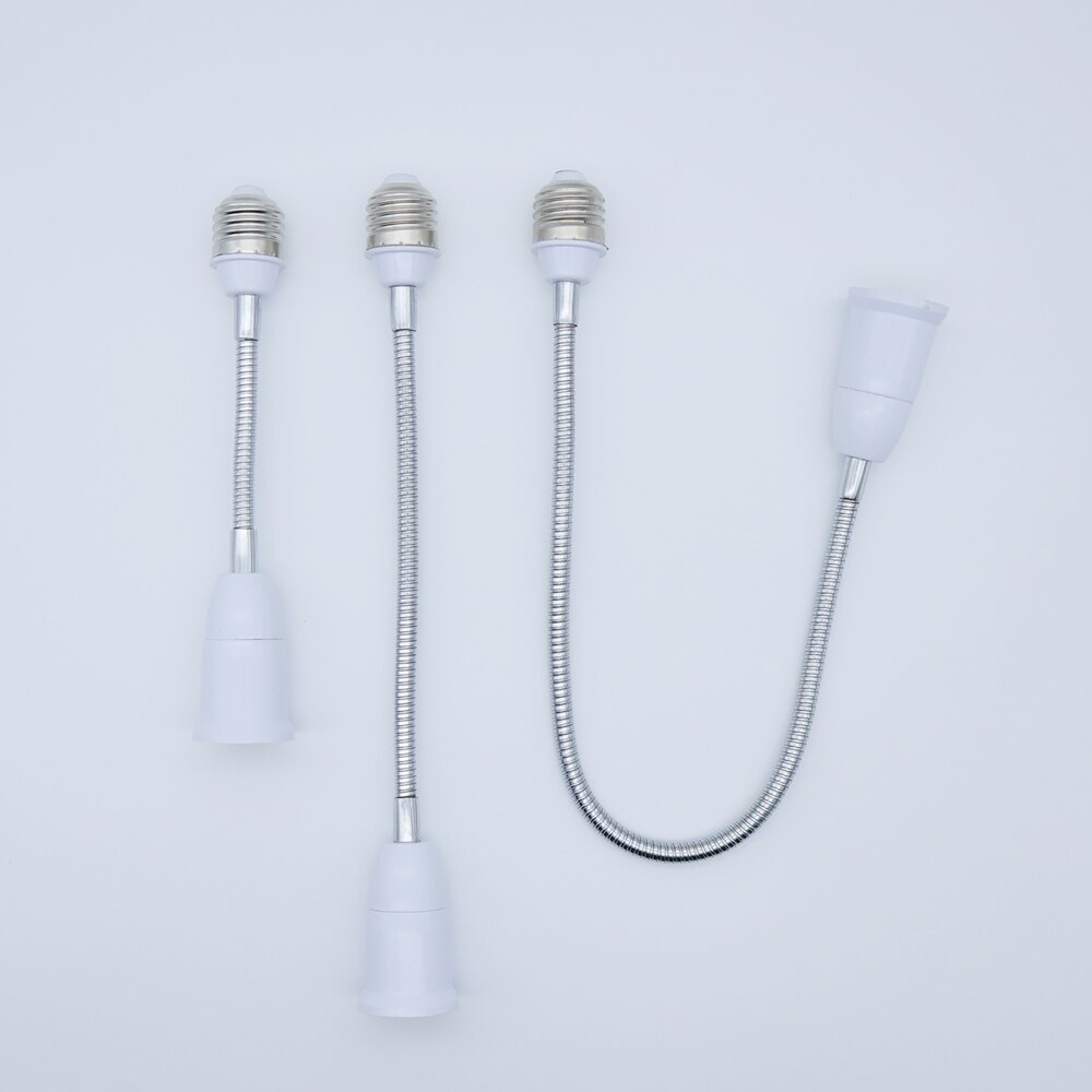 Extensor Flexible de bombilla LED E27 a E27, convertidor de soporte de lámpara, 10cm, 20cm, 40cm