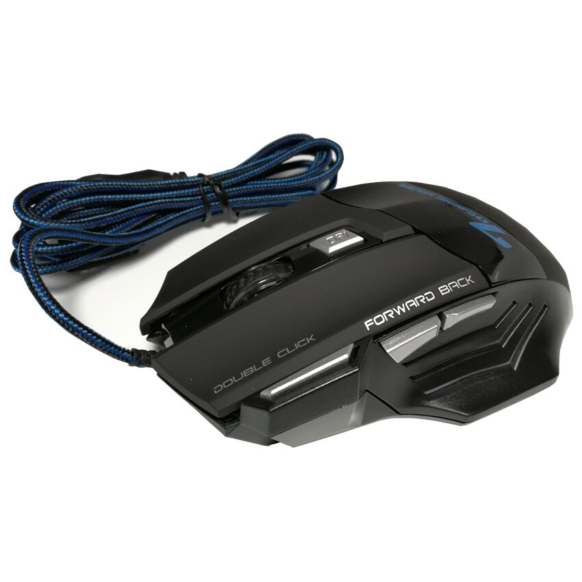 iMice X7 Wired Gaming Mouse 7 Buttons LED Optical Game Ergonomic Mouse Mice for PC Laptop Computer Mouse Gamer: Black