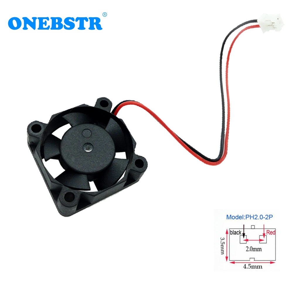 30X30X10mm Mini Brushless Fan DC 5V 3cm 30mm Small Power Supply Cooling Fan 3010 Fan PH2.0-2Pin Length 130mm