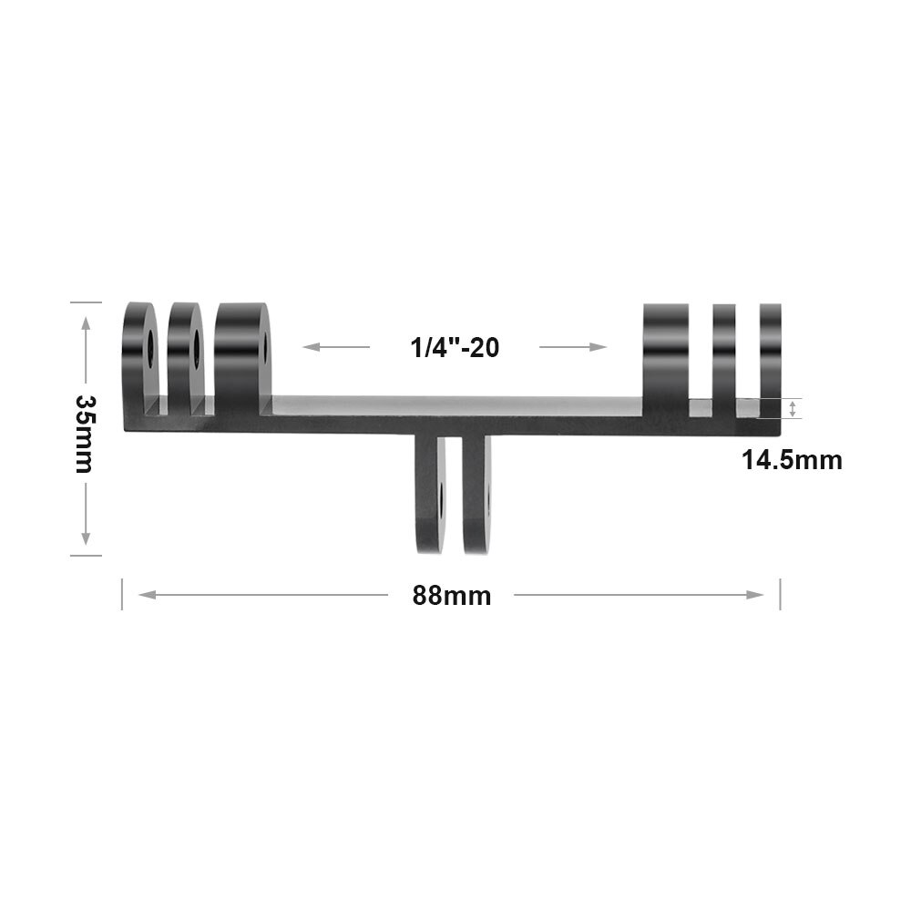 Dual Head Camera Holder Bracket Bridge 2 Mount Tripod Adapter Expansion for GoPro Hero 9 8 7 6 5 4 Yi for Osmo Action Accessory