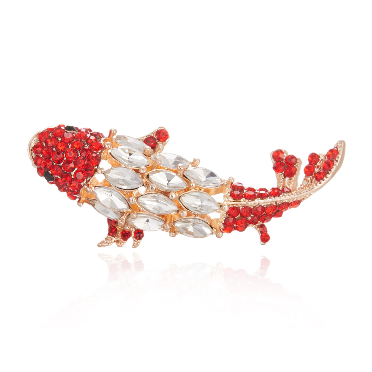 Broche de erizo bonito para mujer, broches de animales con diamantes de imitación de cristal a la , joyería de divertido, ramillete de , 2022: Koi Carp
