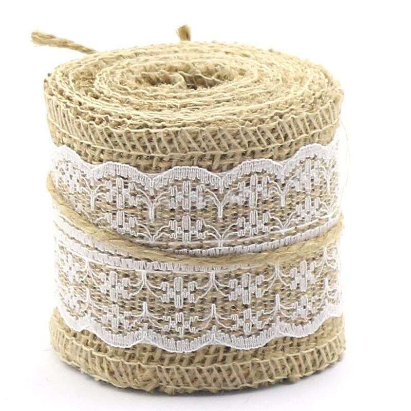 Natural Burlap Fabric Jute Rustic Wedding decoration Roll