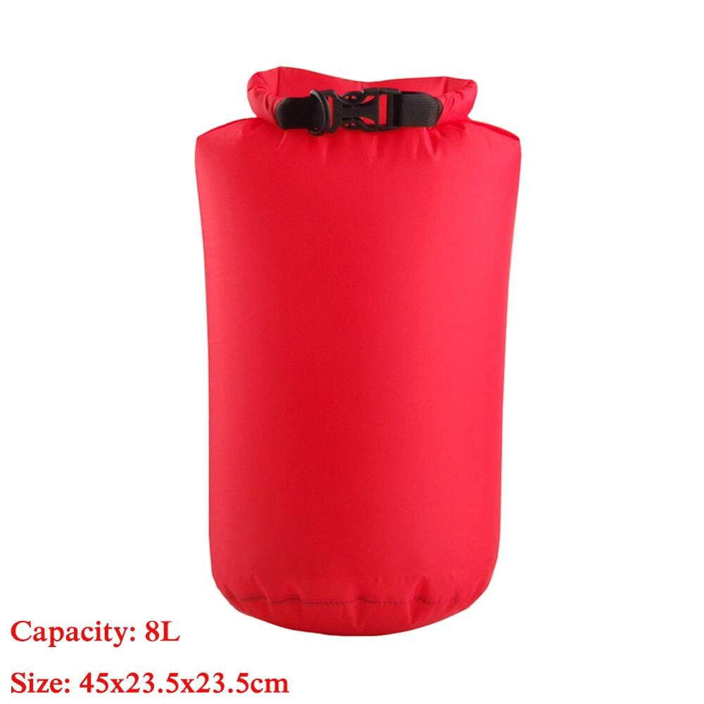 Sports Waterproof Dry Bag Backpack Floating Boating Rafting Kayaking Camping Hiking River Swimming Travel Kits 2L/8L/40L/70L: Red 8L
