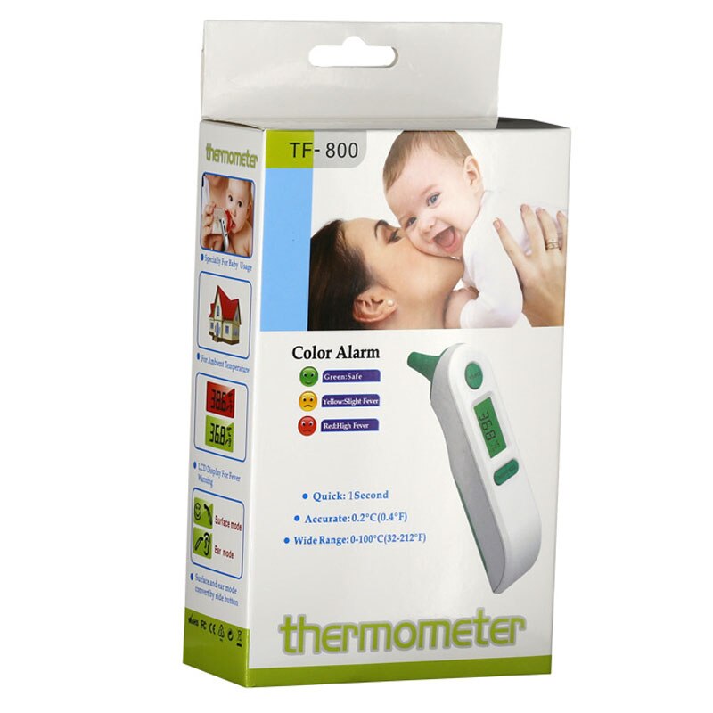 Baby Thermometer Abs Infrarood Koorts Thermometer Non Contact Oor Voorhoofd Thermometer Gun Voedsel Water Temperatuur Meet B63