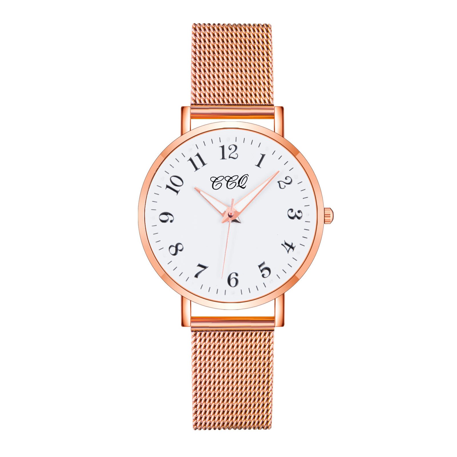 femmes montres aimant boucle de luxe en acier inoxydable bracelet Quartz montre dames Simple montre-bracelet petite amie: D