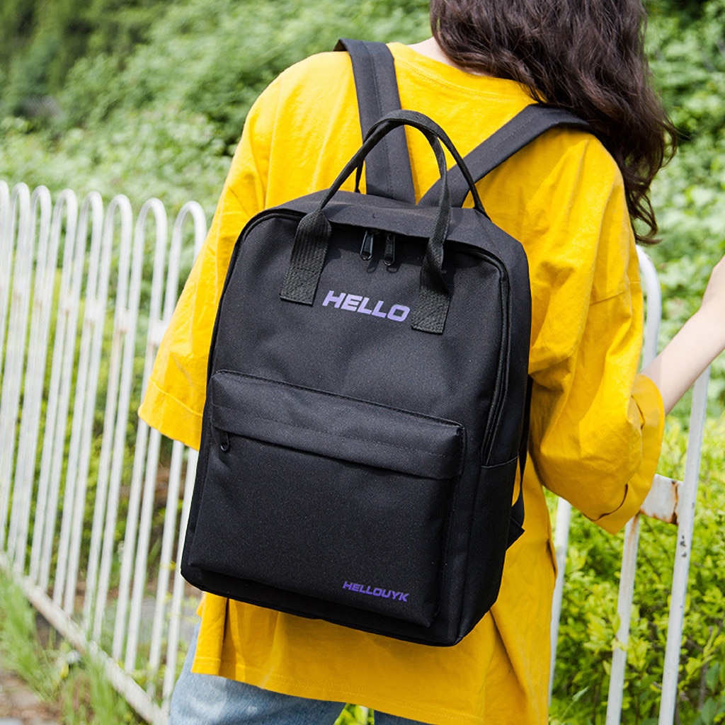 MAIOUMY sac à dos femme nouvelle solide noir violet Nylon école sacs à dos Laides sac étanche à la Mochila