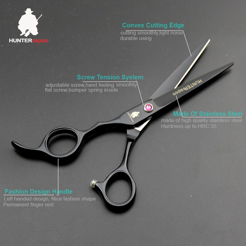 30% off HT9142 Left Handed Scissors For Haircut 6 inch Barber Scissors thinning shears hair cutting scissors