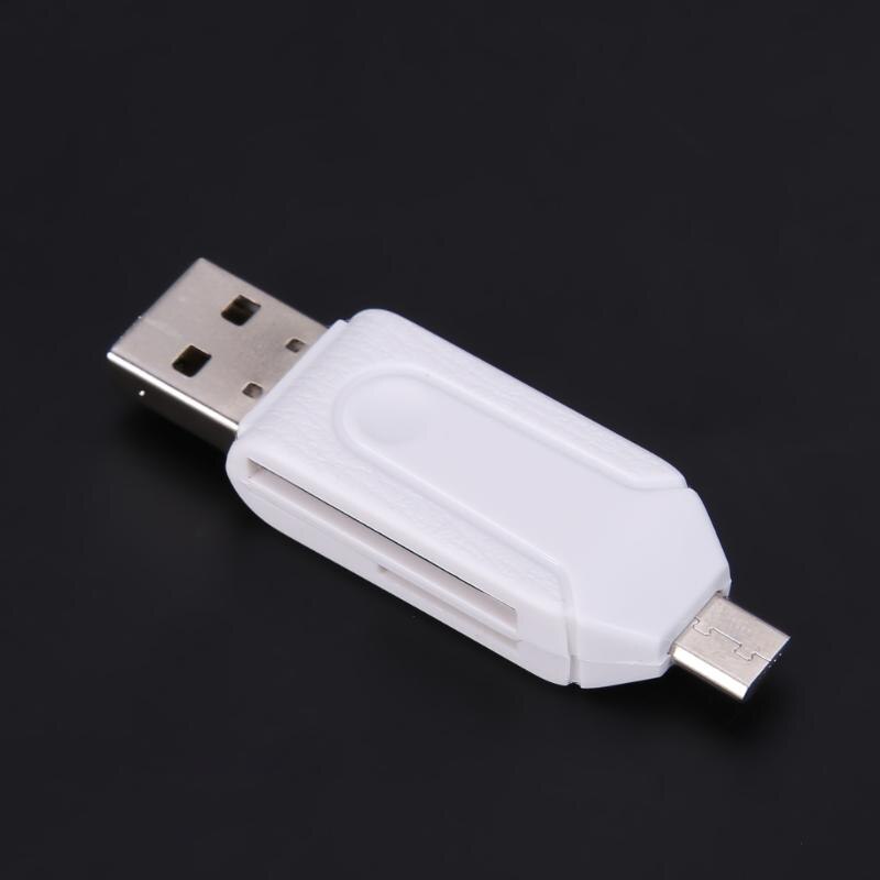 1pc 2 in 1 usb 2.0 otg muistikortinlukija sovitin universaali micro usb tf sd kortinlukija puhelimeen tietokone kannettavaan
