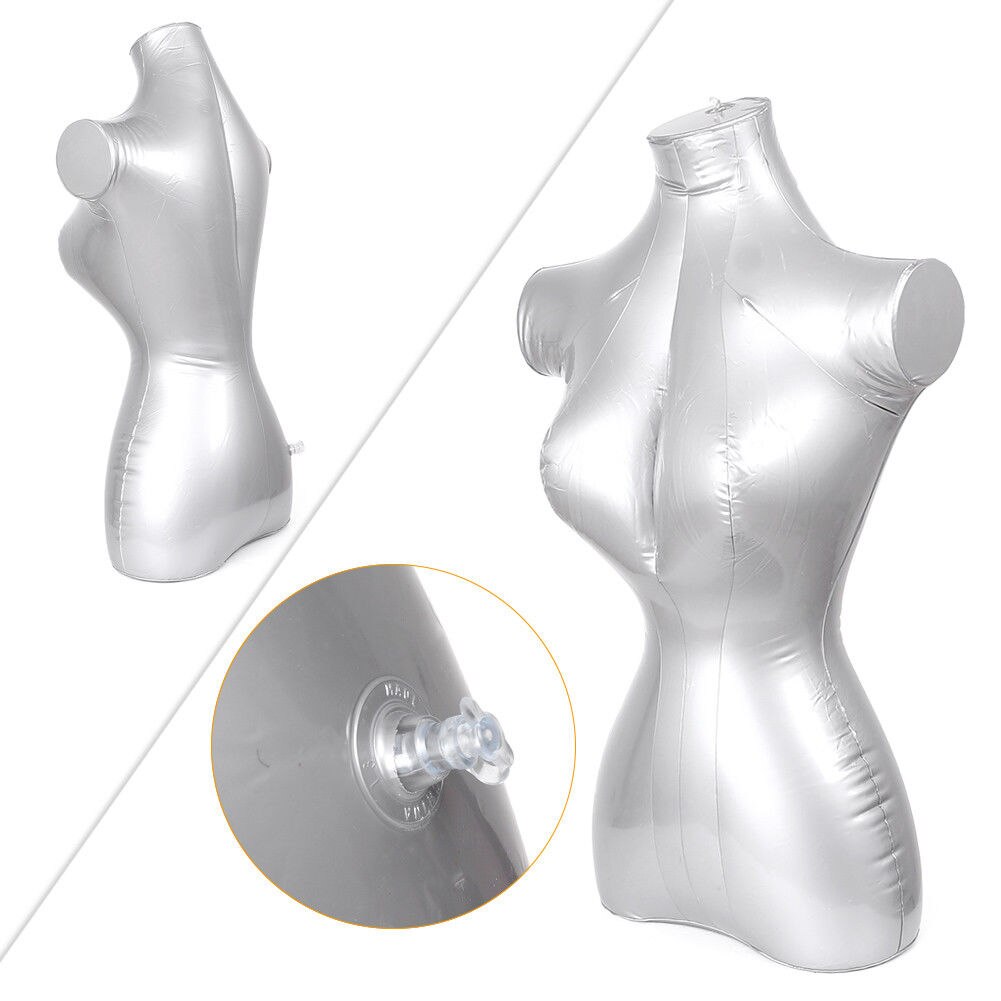 1xMannequin Model Inflatable Half Body Manikin Tailors Body PVC Form Display