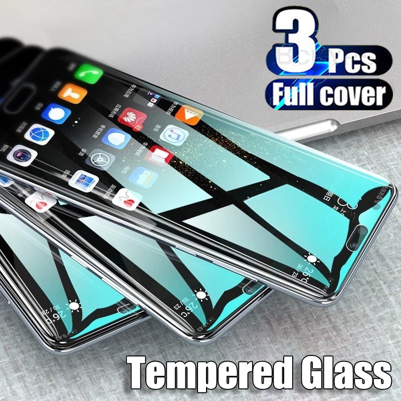 3 uds curvo de cristal templado para Huawei P20 Lite Protector de pantalla para Huawei Y6 P Smart Z amigo 20 Pro P20 P30 de cristal Lite