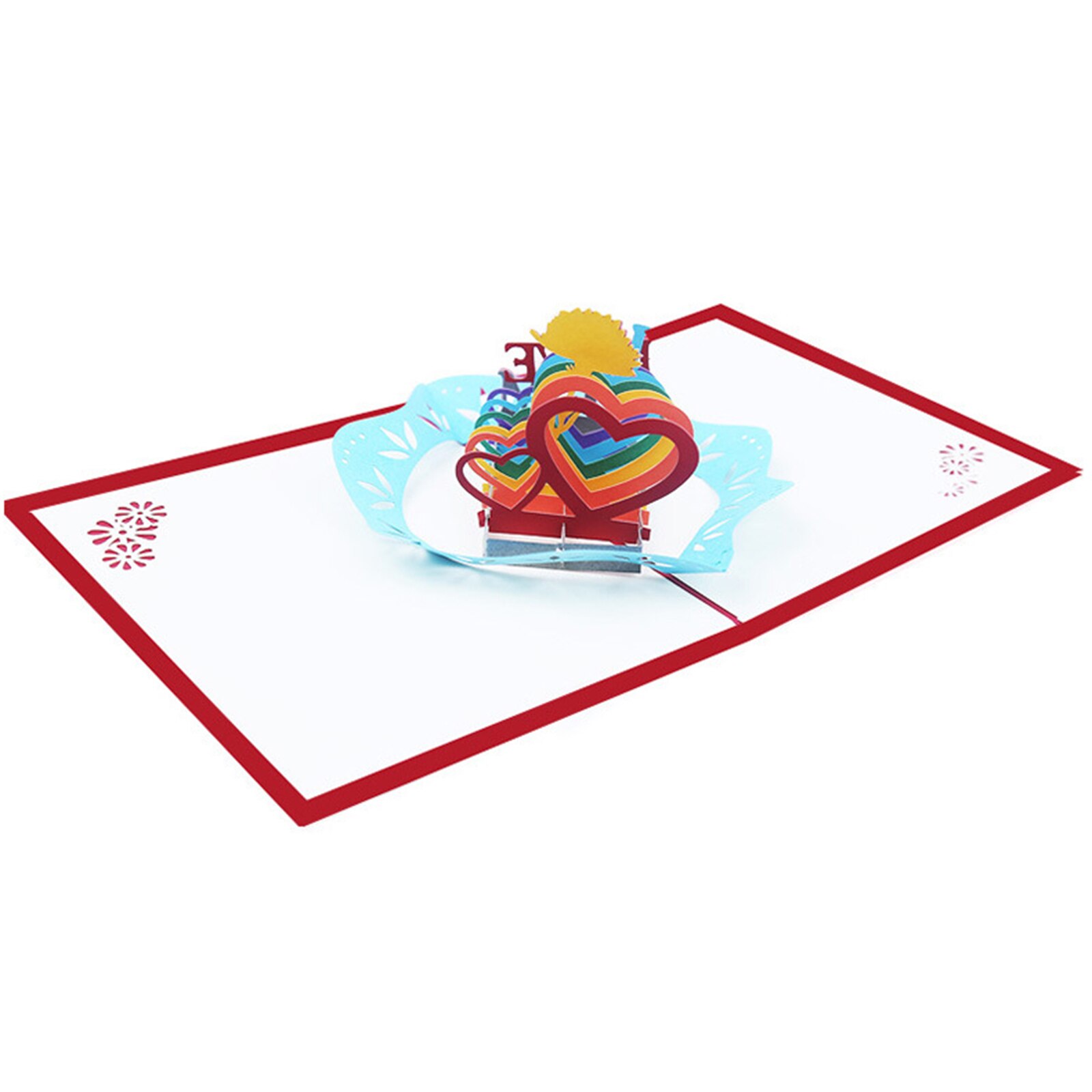 3D Mothers Day Cards Heart Flowers Bouquet Greeting Cards Wedding Anniversary with Envelope Birthday Card For Mom: 08