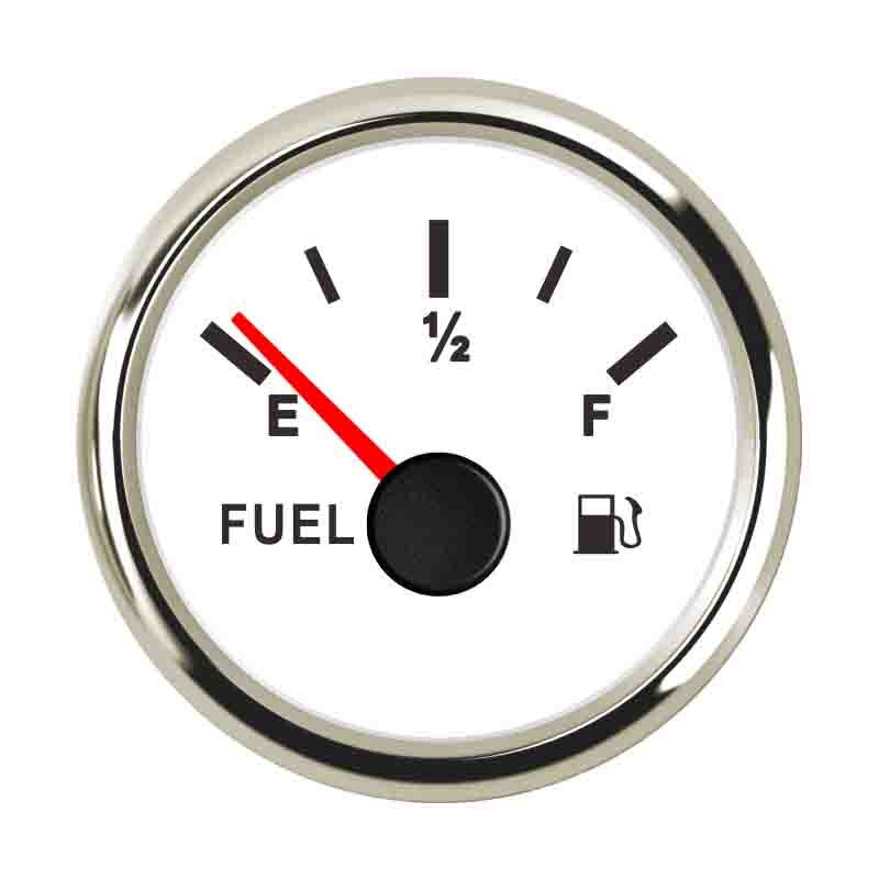 Medidor de nivel de combustible de 0-190 ohm, 240-33ohm, 150mm, 200mm, 300mm, Sensor de nivel de agua, indicador de tanque de combustible para barco, coche, camión: White Silver 240ohm