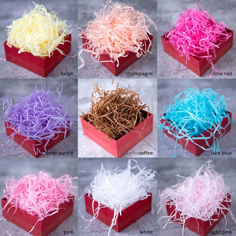 1 Bag Kleurrijke Golfsnit Papier Shred Raffia Geschenkdoos Filler Papiersnippers 20G Bruiloft Verpakking Party Accessoires