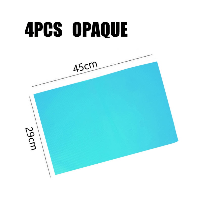 4 stuks/set koelkast organizer waterdichte matten koelkast pad antibacterieel anti-aangroei schimmel vocht op maat gemaakte pad keukengereedschap: 4 stuks blauw