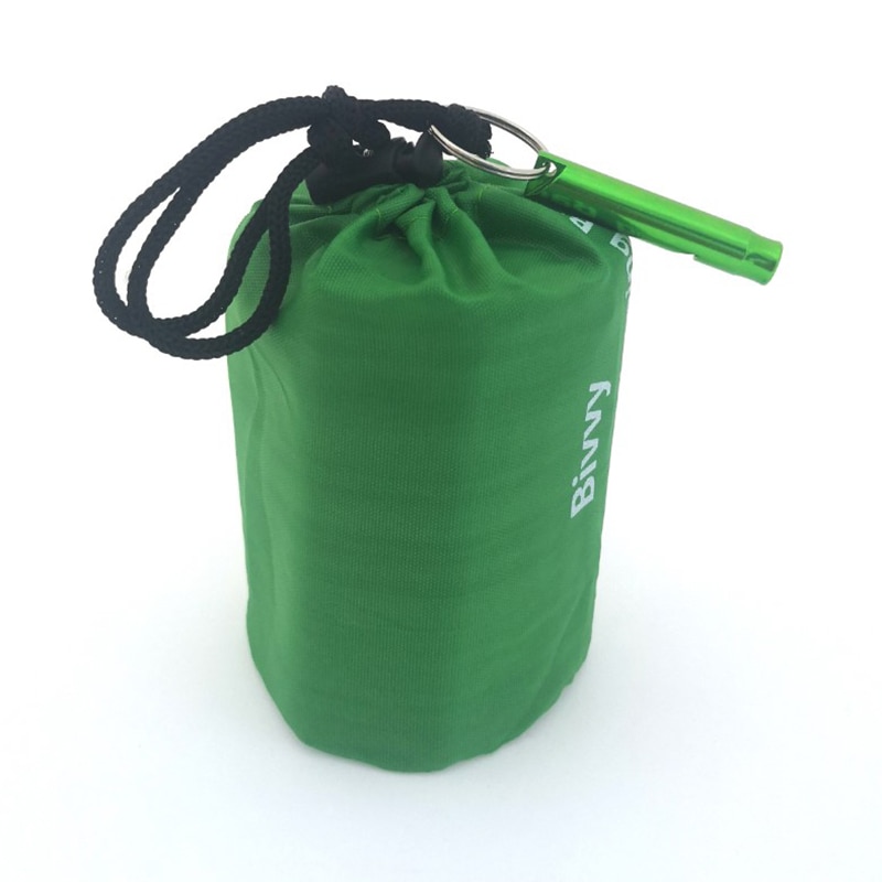 Outdoor Draagbare Camping Accessoires Met Karabijnhaak Emergency Slaapzak Envelop Type Ultra Licht Herbruikbare Vouwen