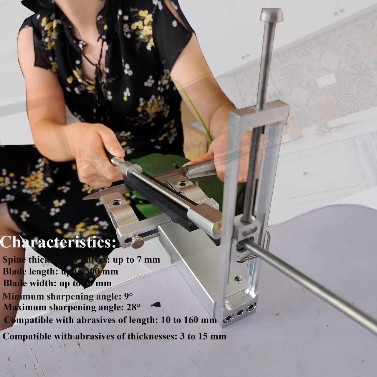 Affûteur de couteaux d'angle Apex, outils de cuisine, système d'affûtage de couteaux avec ensemble de pierres diamantées, S09, , partenaires professionnels
