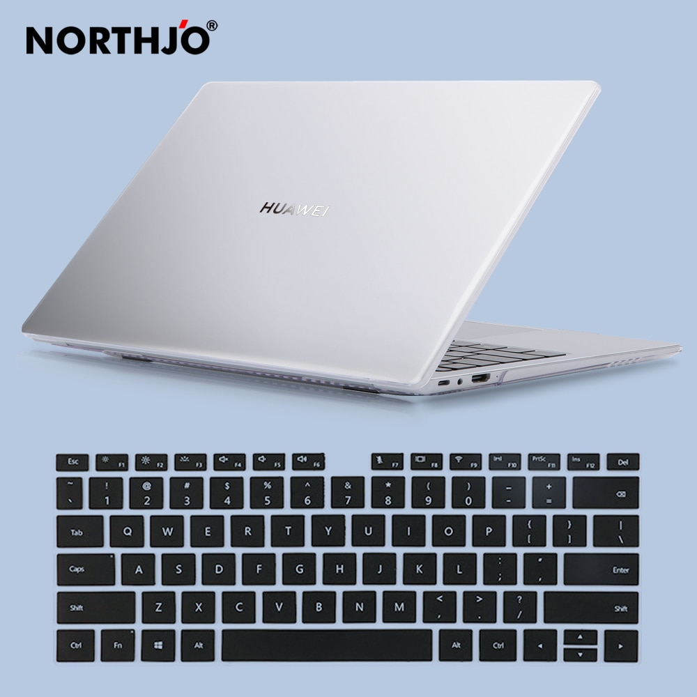 NORTHJO ochronna kryształ twarda skorupa Case i klawiatura pokrywa dla HUAWEI MateBook 13 14 D14 D15 X Pro 2019 2020