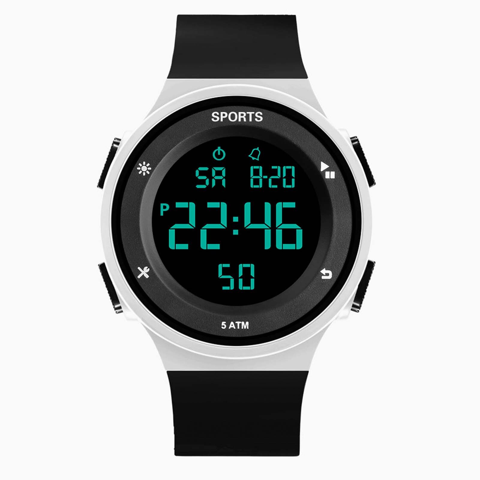 Luxe Heren Horloge Digitale Led Datum Sport Mannen Multifunctionele Waterdichte Outdoor Elektronische Mannen Digitale Horloges Reloj Hombre: Multicolor