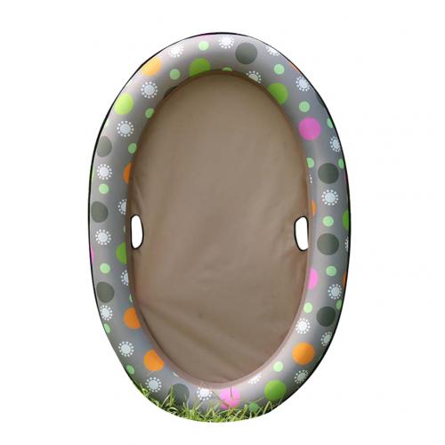 Flotador de seguridad inflable portátil para piscina de perro, círculo hinchable para nadar, cama de agua para mascotas, juguetes de piscina para perros y mascotas, juguete de playa para agua: Polka Dot