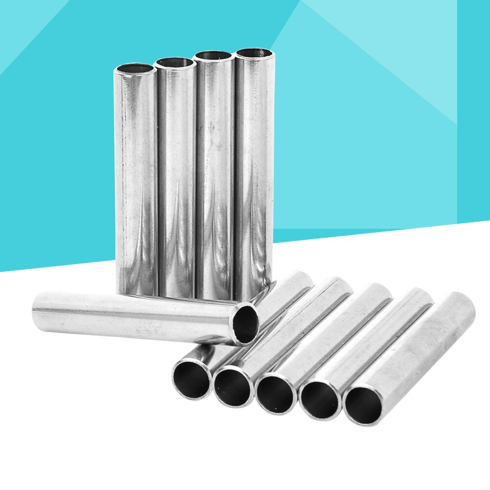 10pcs 8mm Tube Grip Tip Stainless Steel Stem Tube Accessories for Machine Handle Grips: Default Title