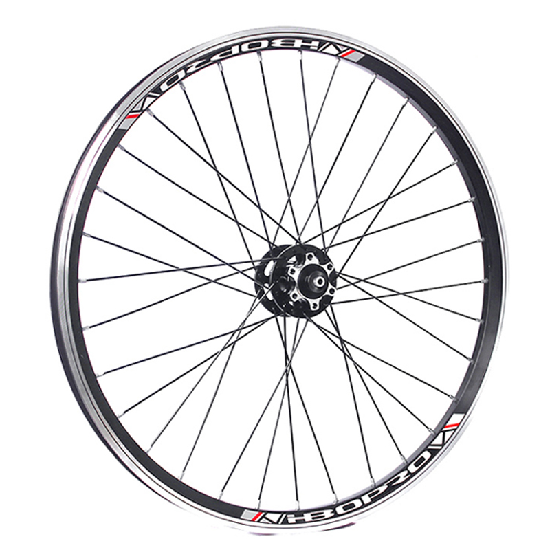 Mountain bike wheel set 20 inch 406 451 V brake disc brake double layer aluminum alloy 2 bearing 7-10 speed 32 hole wheel set