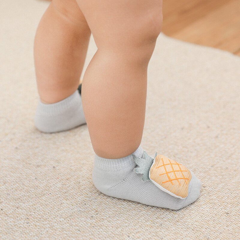 Baby Girls Boys Cartoon Ankle Socks Cotton Newborn Anti- Slip Floor Sock fruit Brand Summer