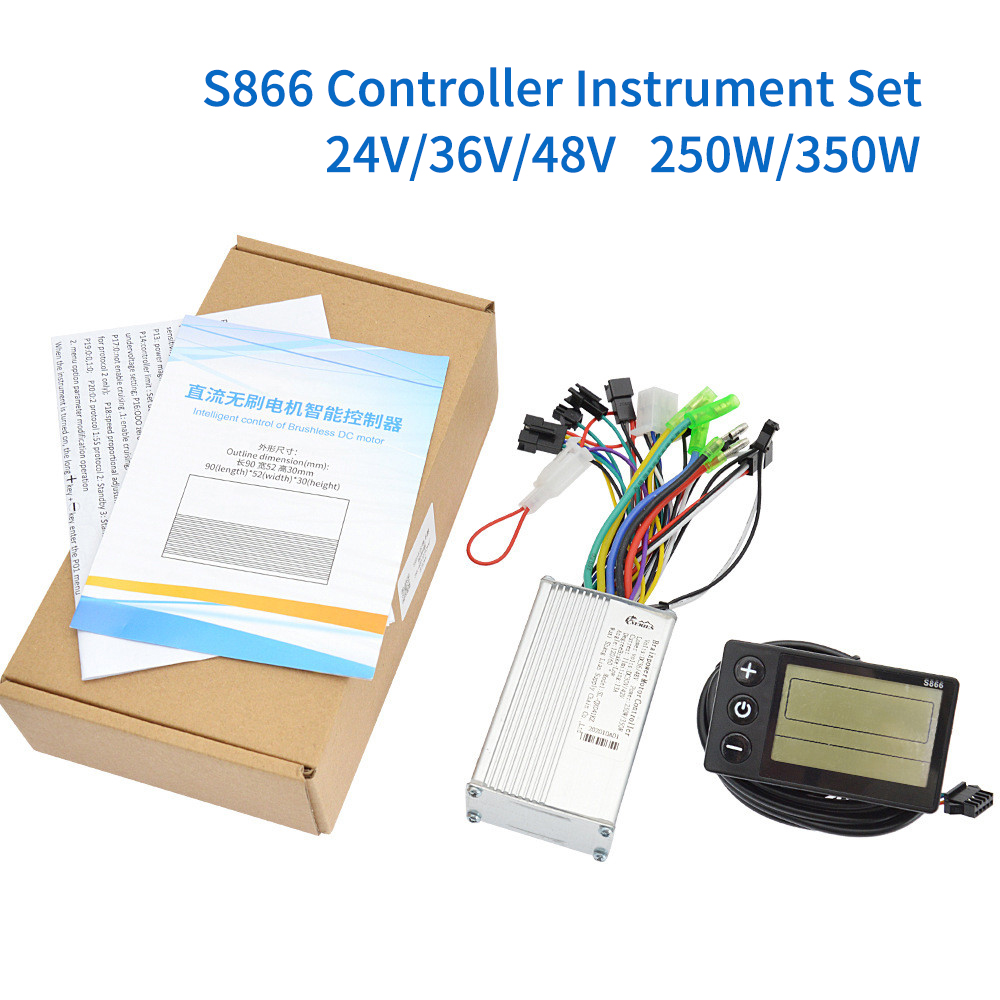 24v/36v/48v 250w 350w motor borstlös styrenhet elcykel intelligent styrning av borstlös likströmsmotor lcd instrumentsats