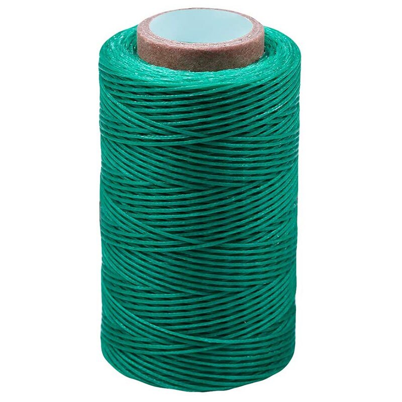 Imzay-hilo encerado para coser cuero, accesorio para encuadernación, práctico, largo, verde claro, 284 yardas