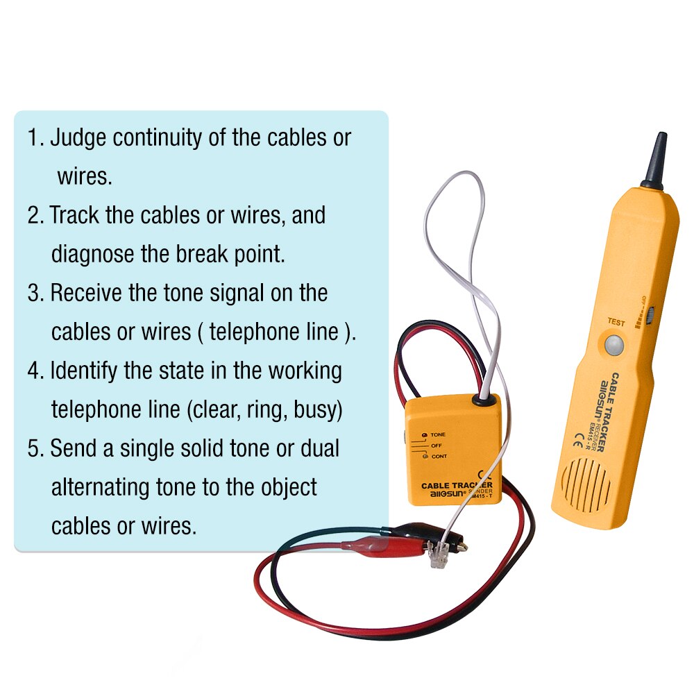 Tracker Phone Generator Tester Diagnose Tone Networking Tools Network Cable Tester Line All-sun EM415