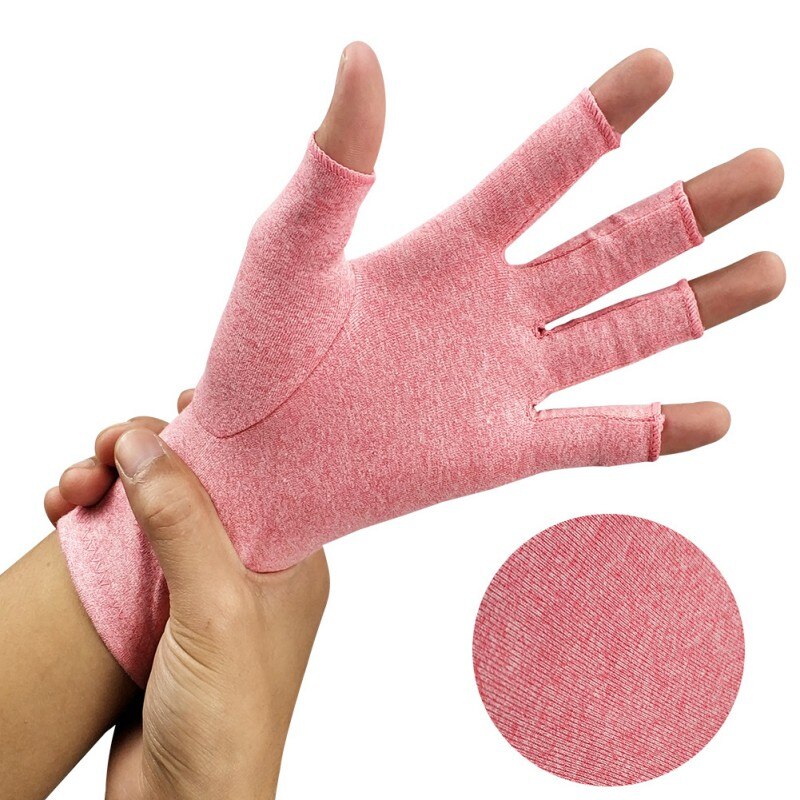 Baumwolle Spandex Handschuhe Halb Finger Kompression Tragen Handschuhe Arthritis Gesundheit Handschuhe Elastische Leichte Atmungsaktive Handschuhe