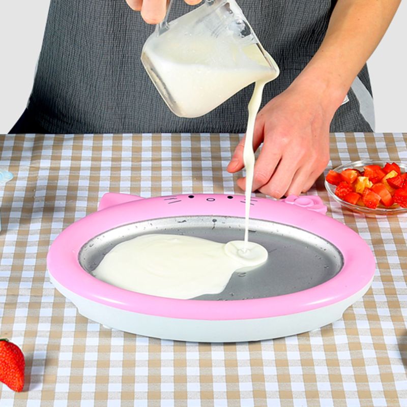 Tecknad mini glassmaskin stekt yoghurt maskin sommar cool glassmaskin
