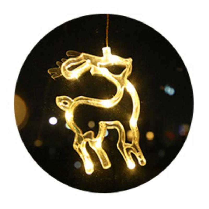 Christmas Decorations Storefront Window Lights Stars Moon Glass Window Christmas Tree Pendants Christmas Decoration