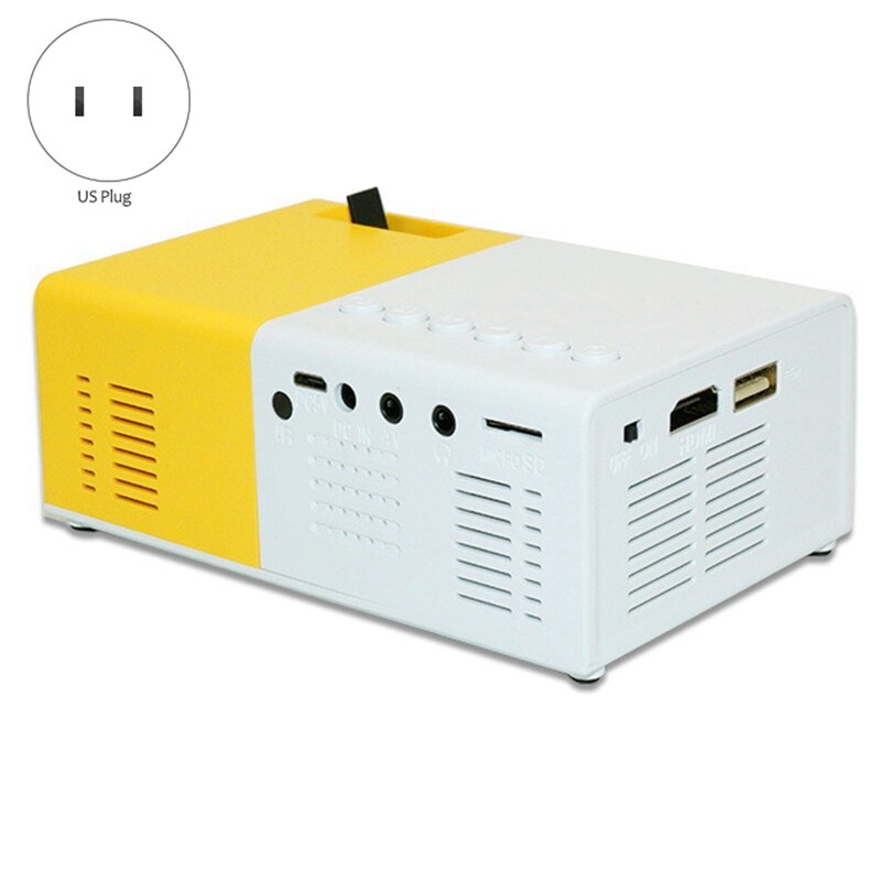 J9 Mini Projector 1080P HD Projector Ultra Portable Projectors 30 Thousands Hours Life LED Pico Projector US Plug