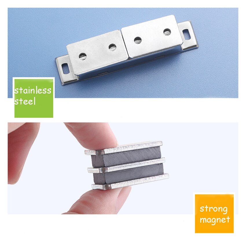 Rostfritt stål stark dubbel magnet skåp fångar garderob dörr spärr möbler skåp närmare hushåll diy hårdvara