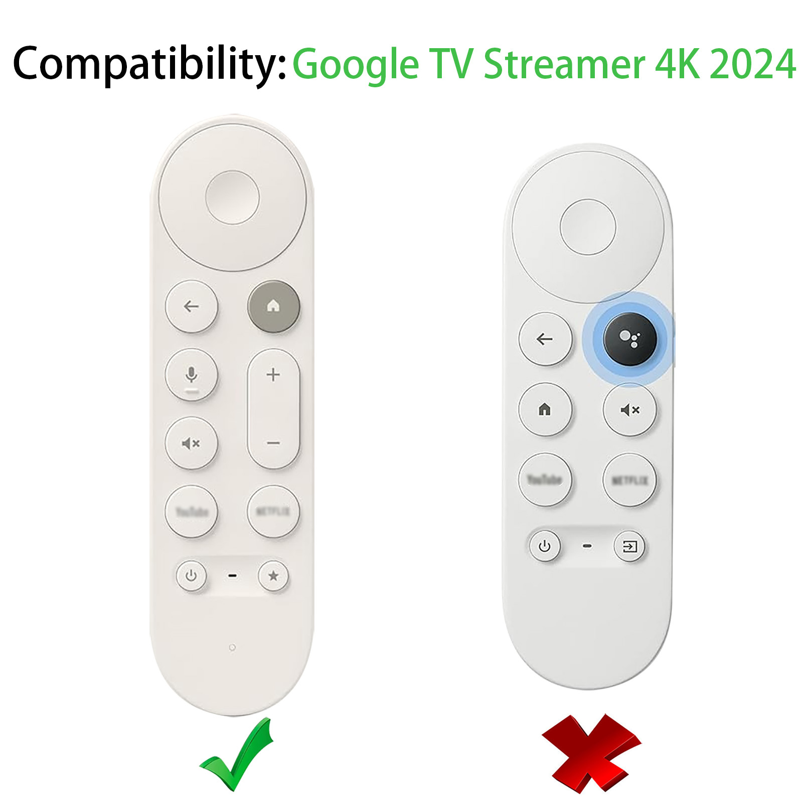 Silikonowe etui ochronne ze smyczą do Google TV Streamer 4K 2024 Voice Remote Control Anti-Slipping Protection Cover Shell