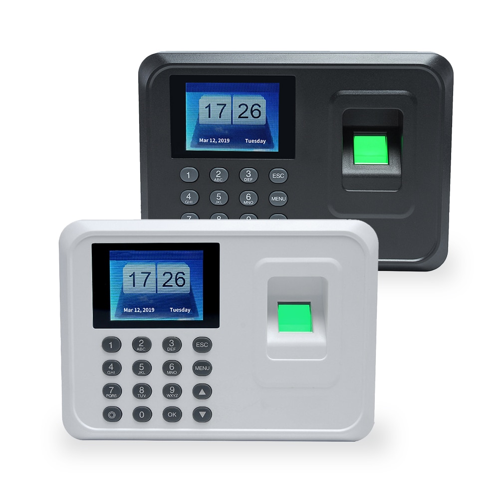 A5 2.4in Biometric Fingerprint Time Attendance System Clock Recorder Office TFT Recording Device Electronic Machine