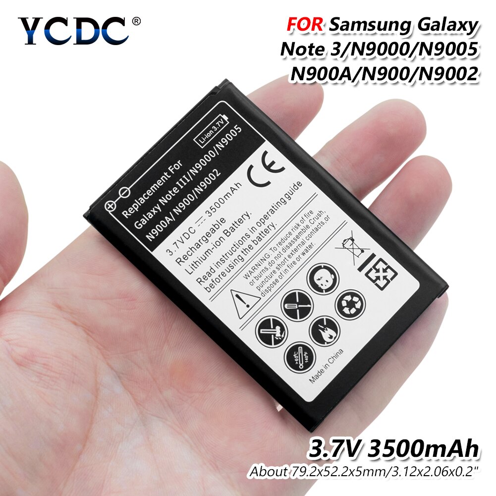 3.7V 3500Mah Lithium Batterij Voor Samsung Galaxy Note3 Note 3 Iii N9000 N9002 N9005 N9006 N9008 N900A N900 hoge Capaciteit 3500Mah