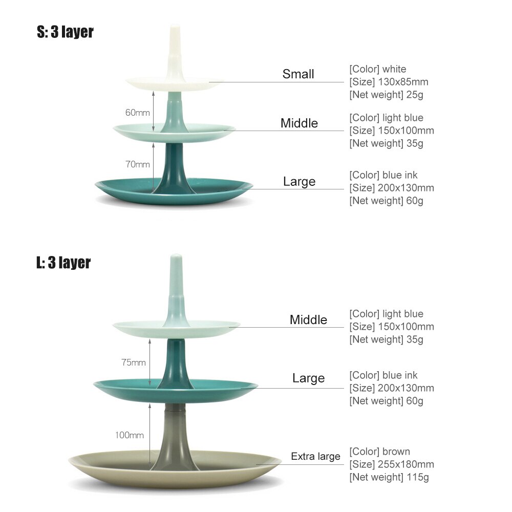 3 Layers Cake Stand Wedding Plate Stand Fruits Vegetable Placed Tool Afternoon Tea Display Tray Party Cupcake Stand