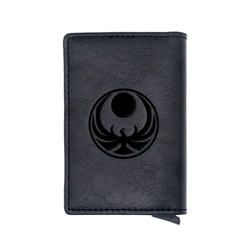 Classic Skyrim Symbol Credit Card Holder Wallet Men Women PU Leather Slim Small Short Purse: BA953-Black