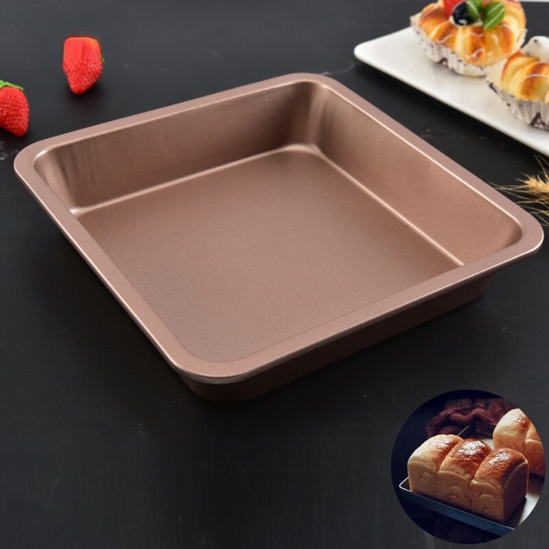 Non-Stick 8 Inch Square Cake Baking Pan Carbon Steel Tray Pie Pizza Bread Cake Mold Bakeware Tools Kitchen Accessories