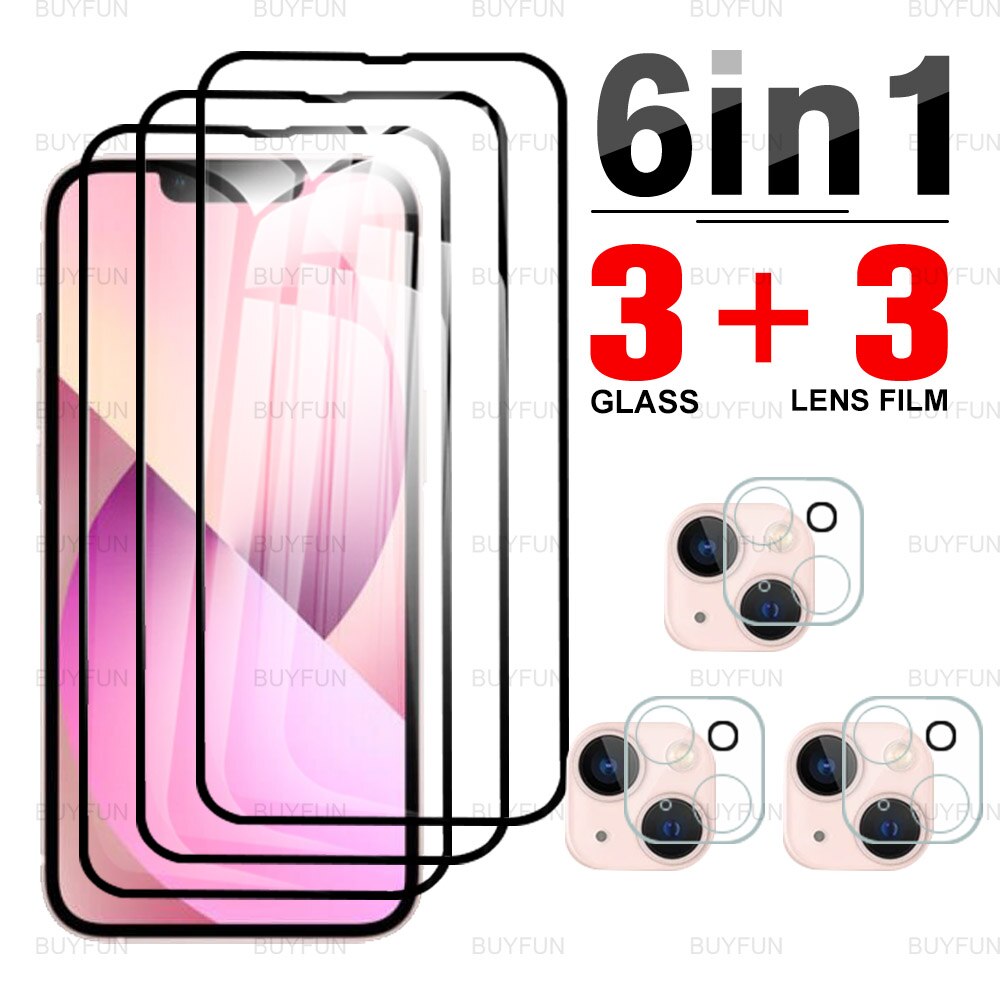 Protector de pantalla de vidrio templado para iPhone 13 Pro Max, Mini lente de cámara 3D de cristal templado para iPhone 13 Pro Max iPone 13pro 13: 3PCS Black 3PCS Lens / For iPhone 13Pro Max