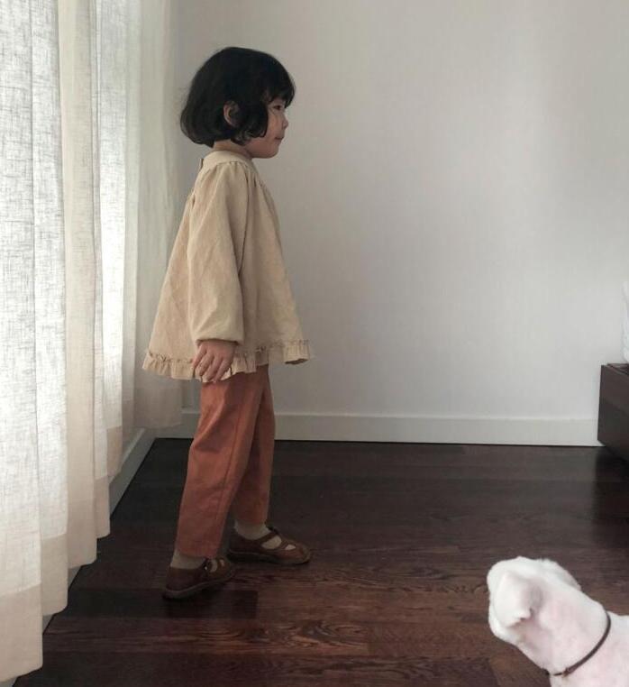 Girls Hem Lace Long Sleeve Cute Versatile Tops T-shirt girls long sleeve tops