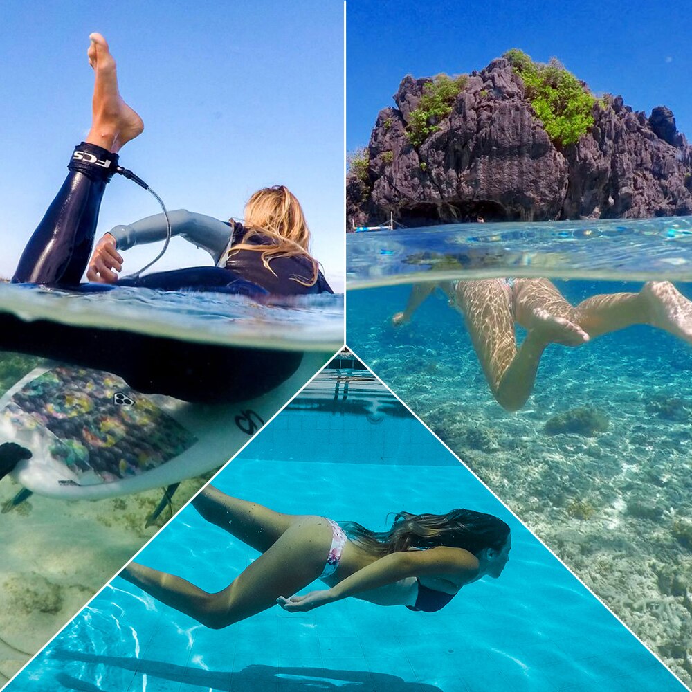 SHOOT Buceo cúpula puerto de 6 pulgadas para Gopro Hero 7 6 5 Cámara deportiva negra con carcasa impermeable para Gopro 7 6 Go Pro accesorio