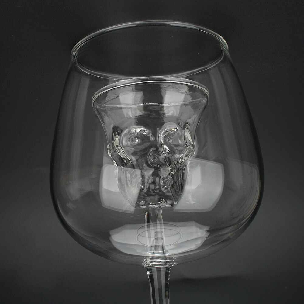 300ml hodeskalle vin glass beger cup karaffel dobbel vegg rund hodeskalle