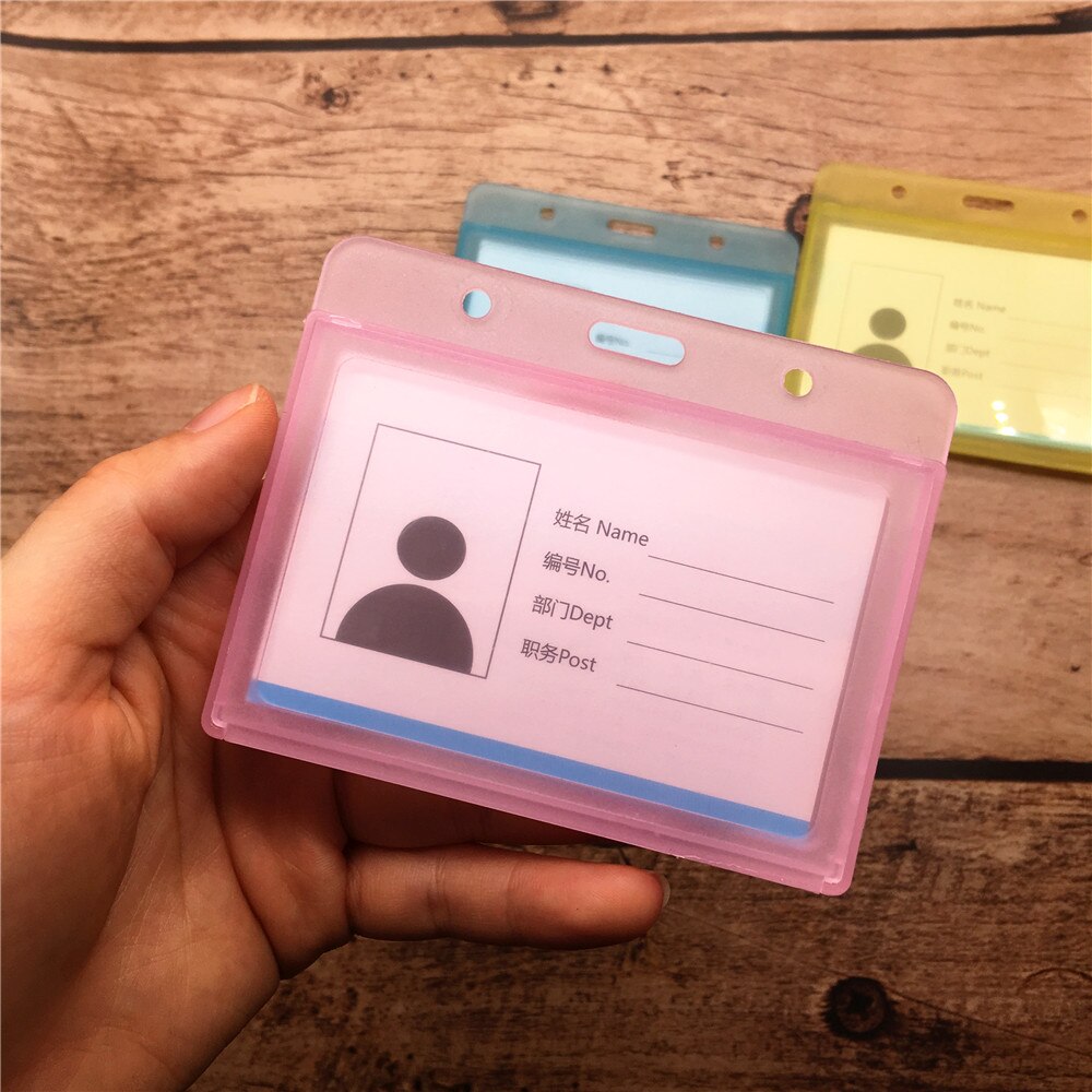 2 szt. Wodoodporna trwała paczka twardego plastiku uchwyt na identyfikator pielęgniarka szkoła wejście strażnik karta klucz ID etykieta z imieniem: różowy  2szt