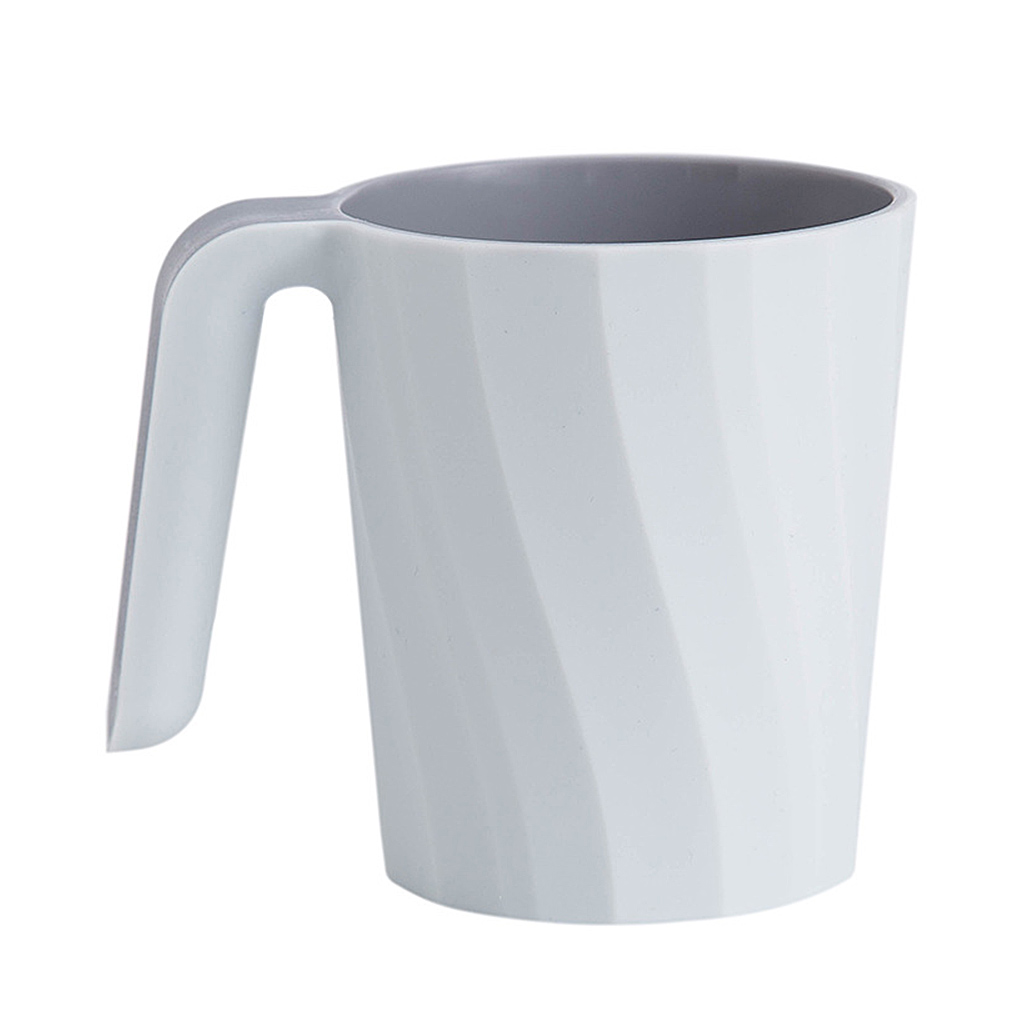Toothbrush Tooth Cup Plastic Bathroom Tumbler Travel Toiletries Wash Cup Anti-Slip Bathroom Accessories 301 To 400ml For Family: Gray White