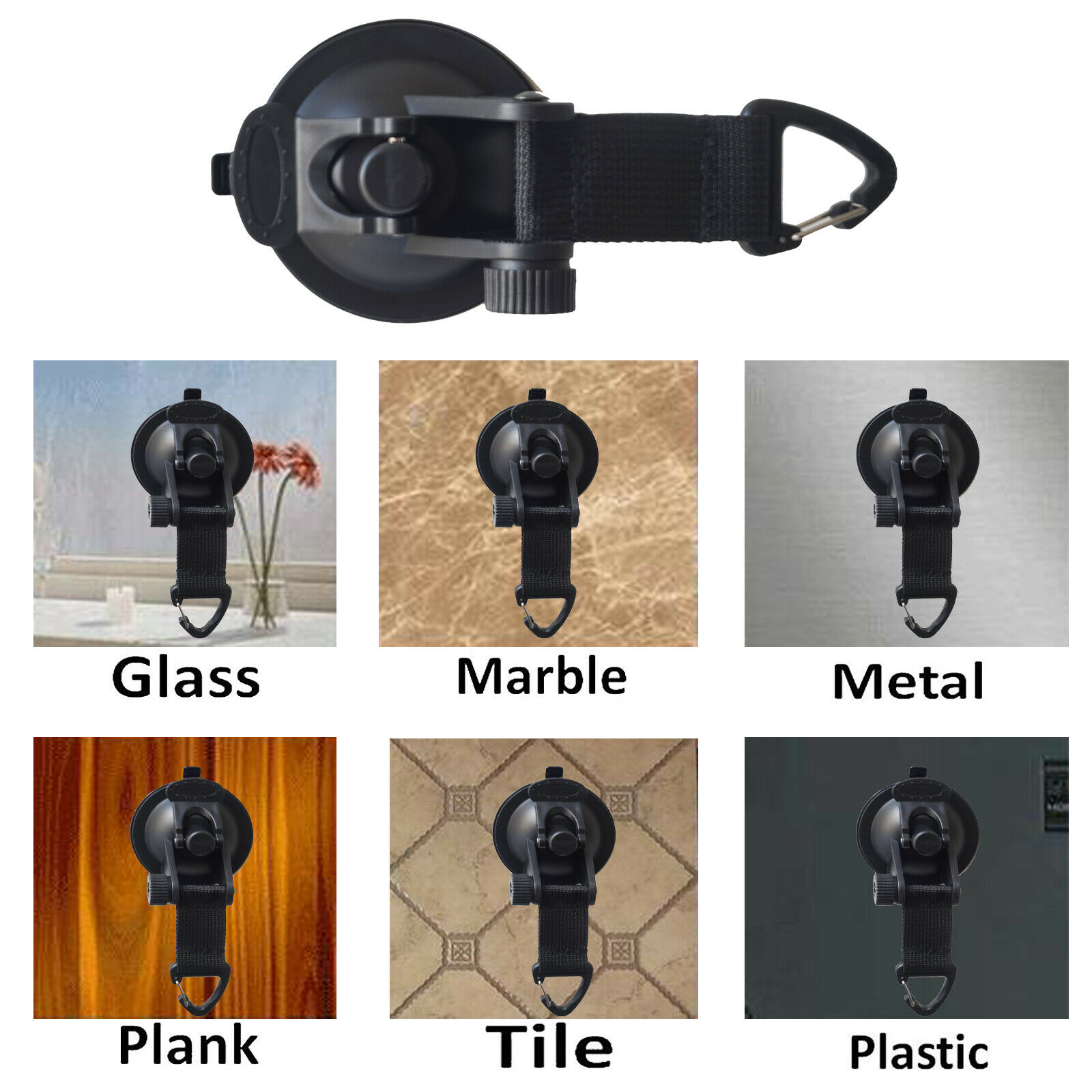 4X ventosa de anclaje de succión de alta resistencia con correa para bote de techo de coche