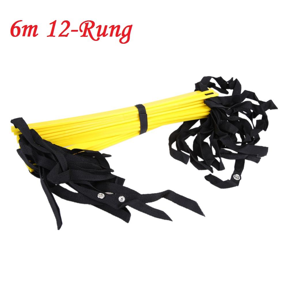 3/7/6 Rung Nylon Straps Agility Ladder Training Stairs Soccer Football Speed Training Sports Staircase Ladder Equipment: 6m 12Rung